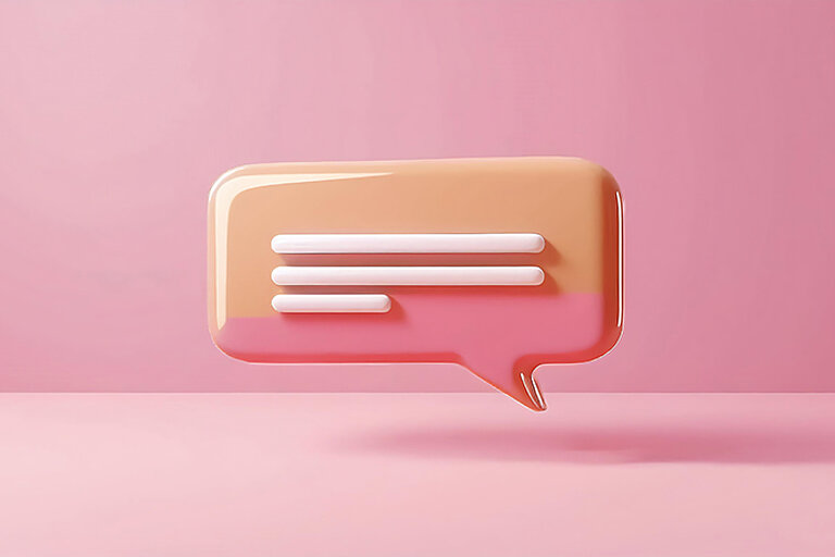 Illustration einer Sprechblase